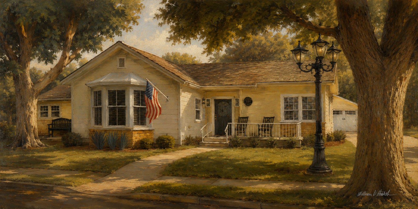 The Garcia Home, commissioned home portrait.