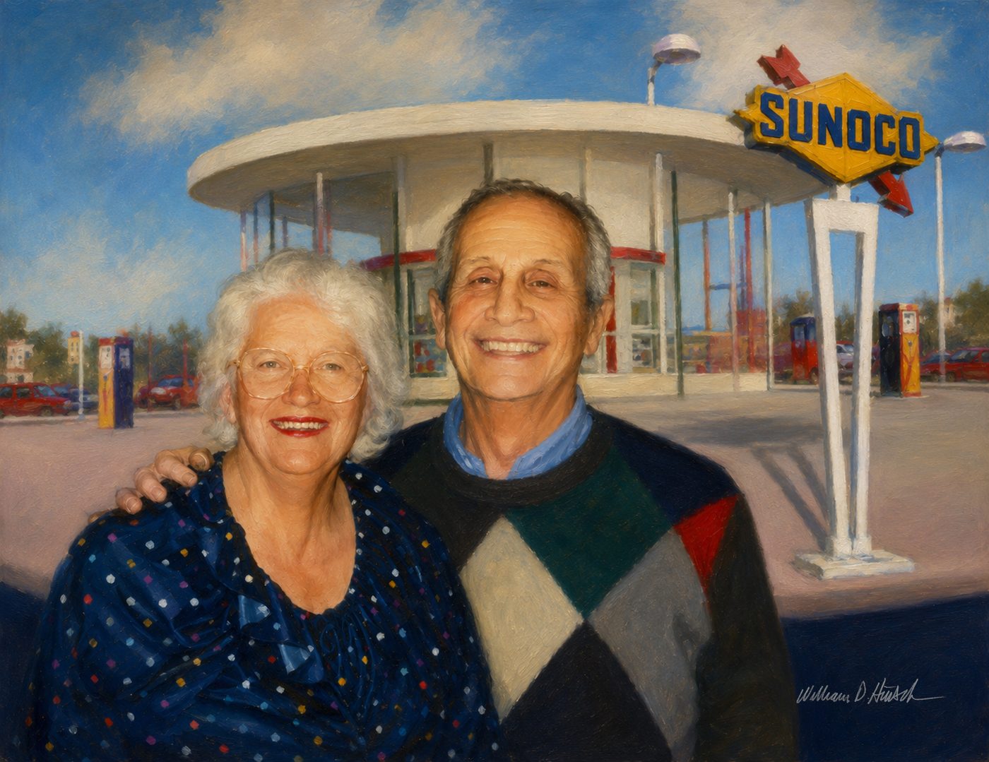 Memorial portrait of a couple.