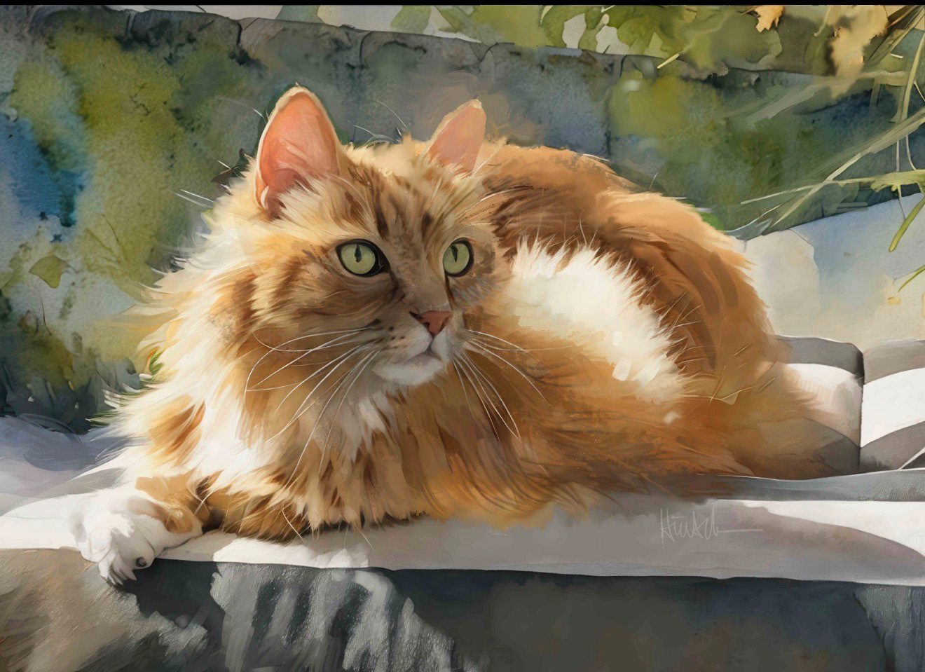 Pet portrait of Garfield.