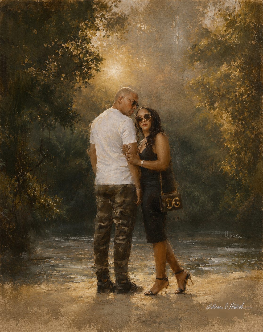 Commissioned portrait of a couple.