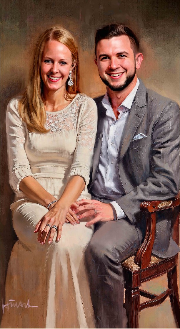 Memorial portrait of a couple